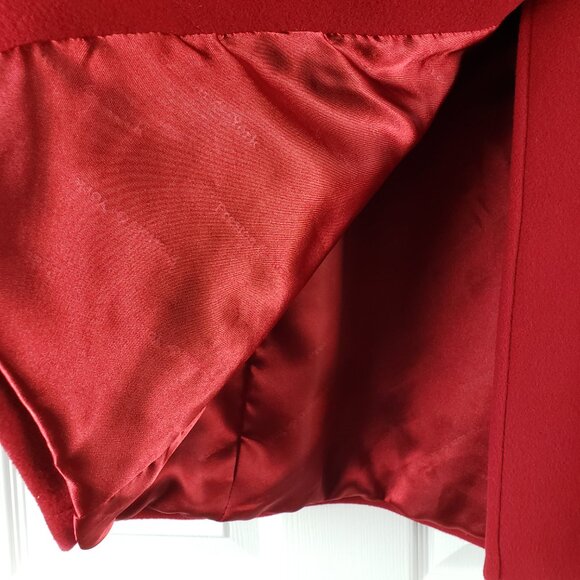 Preston & York Women Red Lined Wool 3/4 Length Coat 12, Excellent Condition - Picture 5 of 8